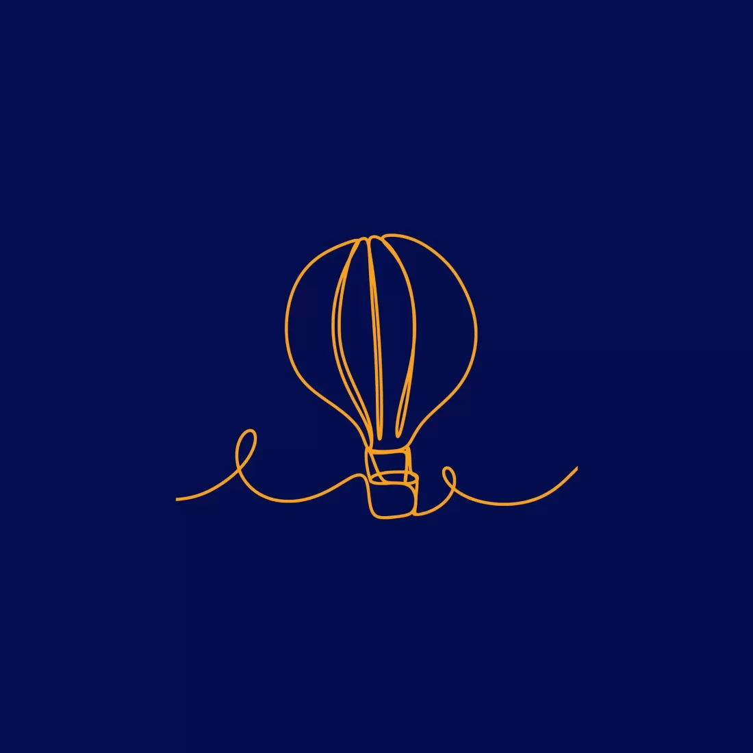 balão fundo azul