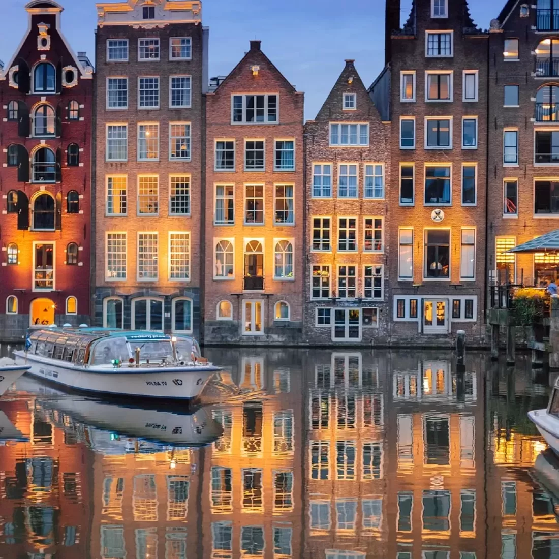 buildings, architecture, river, phone wallpaper, illuminated, reflection, mirror image, mirroring, boat, sailing, cruise, river cruise, amsterdam, nature, city, evening, night time, lights, netherlands, holland, water, sky, ship, tourism, amstelpark, amsterdam-buitenveldert, houses, aesthetic wallpaper, iphone wallpaper